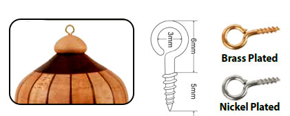 brass plated eyelet screw